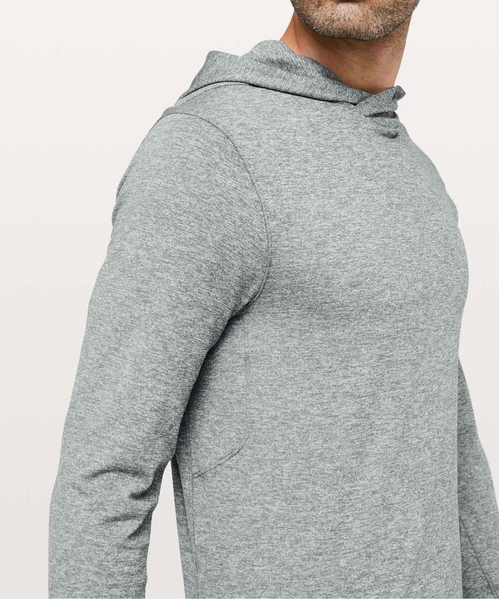 Lululemon Men’s DrySense Hoodie Heathered Sea Steel Size Medium